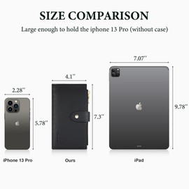 Travelambo Leather Wallets for Women Slim RFID Blocking Bifold Credit Card Holder Wallet