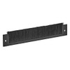 Brush Strip Cable Management Panel, Black, Cold Rolled Steel, Powder