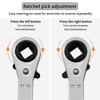 Xiciki Ratchet Spanner, Quad Spanner, Refrigeration Tools, HVAC Service Wrench
