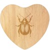 'Single Beetle Bug' Wooden Heart Shaped Chopping/Cutting Board (WB00085110)