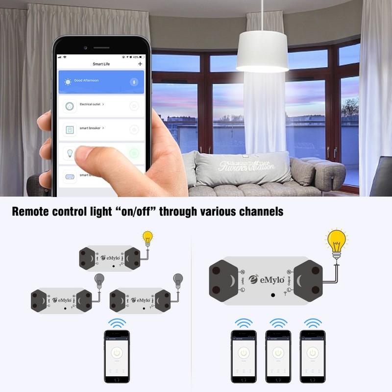 eMylo Smart Wireless Remote Control Wifi Switch Relay Module For