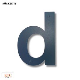 KTC-HOME - Premium House Number Anthracite Including Mounting Material - Powder Coated - Arial - 20 cm - RAL 7016 - Rustproof and Weatherproof House Number Plate - Various Colours