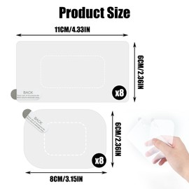 Dashcam Windshield Sticker, Sturdy CAR HUD Screen Sticker Film Easily Prevent Scratching & Falling, Durable and Reusable Windshield Applicator for On Dash Cam (16-Pcs)