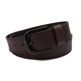 Dickies Men's Big and Tall 38MM Wide Bridle Leather Casual Belt (Brown, 3X-Large (50-52))
