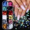 Butterfly Nails Glitter Sequins 12 Colours 3D Holographic Butterflies for