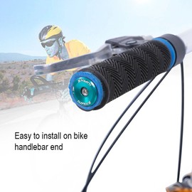 Vbestlife Bar End Caps, 1 Pair Aluminum Alloy Handlebar Handle Grip Bar End Plugs for Mountain Bike, Road Bicycle, MTB, BMX (Black, Red, Gold, Blue, Green, Titanium)