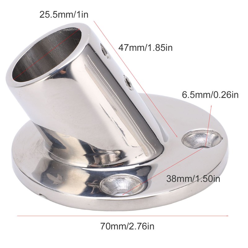 Boat Handrail Round Base Fitting 316 Stainless Steel Marine Hardware