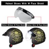 VCOROS Universal Motorcycle Retro Pilot-Style Standard 3 Snap-Button Visor Flip