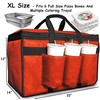 FRESHIE Insulated Food Delivery Bag with Cup Holders/Drink Carriers Premium,