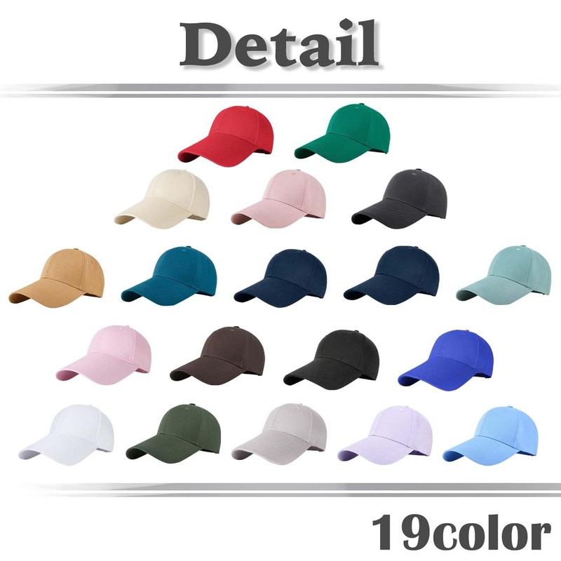 White Fang CZ066 Baseball Cap, Plain, Brim Length, Simple, Stylish,