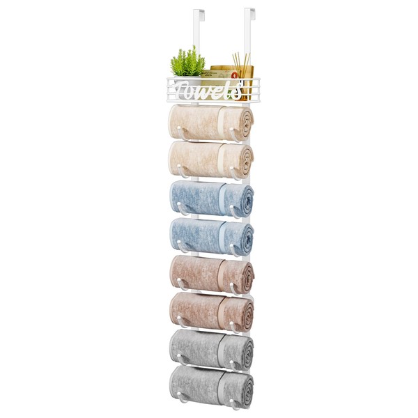 HapiRm Over Door Towel Racks - 9 Tier Over The