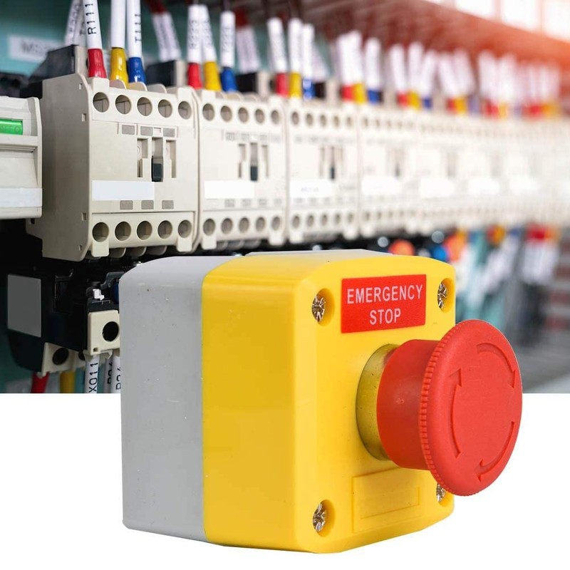 Fafeicy SP-A001 Emergency Off Push Switch Red Sign IP65 Waterproof