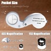 Professional 40X Jewelers Loupe & 15X Stand Magnifier Set