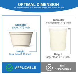 Sophico Yogurt Organizer for Fridge, 4 Capacity Yogurt Sliders for Refrigerator, Yogurt Holder with Adhesive Tapes for 3.75 Inch Yogurt, Greek and Vegan Yogurt (Transparent,2 Pack)