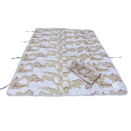 Brooklyn Armed Forces 1 USMC Army Military Desert Coyote Camo Poncho Liner WOOBIE Blankets w. Sack BAF