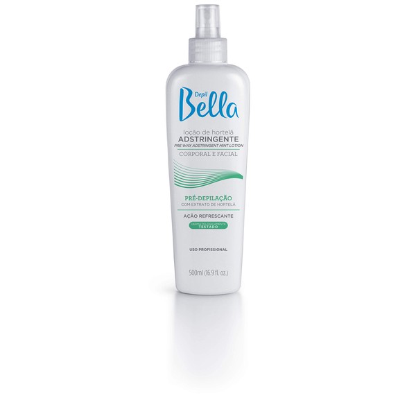 Depil Bella Pre Waxing Astringent Lotion with Mint Extract | Perfect for Smooth and Clean Waxing | 500ml
