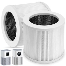 Aiskaer 2-Pack A1 A1W Replacement Filter Compatible with VEWIOR HQSC-50,HQKJ-80,AMEIFU AP01W,KOIOS HQKJ-50,3-in-1 H-13 True HE-PA Filter