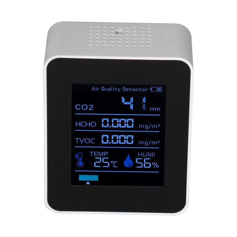 Digital Air Quality Monitor 3.7V Portable Carbon Dioxide Detector Temperature