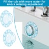 2 Pack Bathtub Overflow Cover,Bathtub Stoppers,6.1 Inch PVC Bathtub Overflow