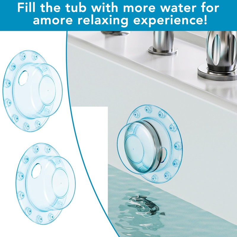 2 Pack Bathtub Overflow Cover,Bathtub Stoppers,6.1 Inch PVC Bathtub Overflow