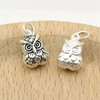 SUGARKITTEN LONDON Sterling Silver Owl Pendant Two Sided Bell Hollow