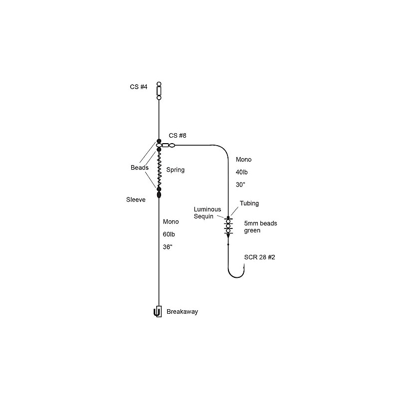 Cox & Rawle Bream Beach Rig (1-Hook Clip Down Rig)