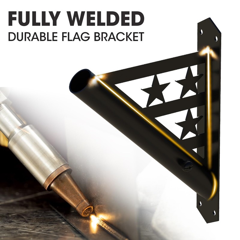 J JACKCUBE DESIGN Flag Pole Holder Heavy Duty Stainless Steel