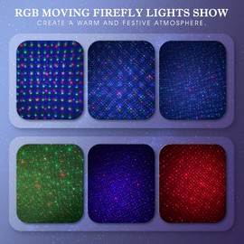 Jersige Christmas Laser Light Projector - Outdoor Projector Laser Lights Waterproof Remote Control, Red Green and Blue Star Show Decorations for Holiday Party Garden