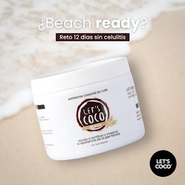 LET'S COCO | Exfoliante Corporal Super Tonificante, Let’s Coco Black - Exfoliante de Café, Anti-Celulitis, Para Uso en Todo el Cuerpo - Contenido Neto 330 gramos
