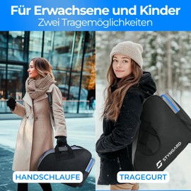 STYNGARD Ice Skate Bag for Men and Women Ice Skates Bag – Inline Bag for Ice Skates and Inline Skates Bag Made of Robust Material – Model Montreal (Black/Blue)