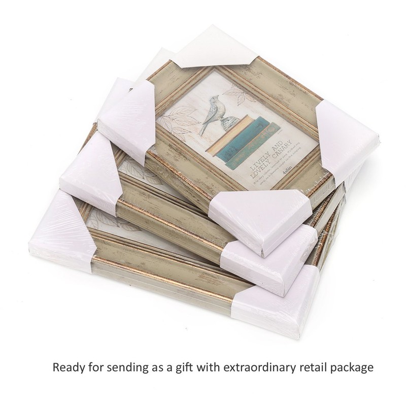 Zhenzan Frames 6x8 Inches Vintage Feel Rustic Picture Frame for