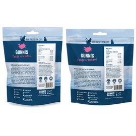 Gunnis Cat Treats Whole Herring and Omega Bites Fish Treat Bundle, 1.5oz (2 Pack)