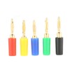 Duokon 2 mm Mixed Colours Banana Plug, Gold-Plated Musical Speaker