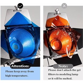 Color Correction Light Filter Set - 21x29.7CM (A4 Size) Transparent Colored Overlays for Photography, Flash Lighting, Studio Effects - 10 Colors Vibrant PVC Sheets for Reading, Photo Studio (20 PCS)