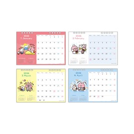 Sun-Star Stationery Kanahei 2026 Calendar Desk Kanahei Small Animals Piske and Rabbit S8521590