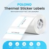 POLONO Genuine Thermal Labels for PM220S Label Makers, 1.57"x1.18" (40x30mm)