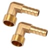 Pack of 2 Brass Angle 90° Hose Connection, 1/2 Inch
