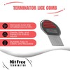 Nit Free Terminator Lice Comb - Professional Stainless Steel Comb