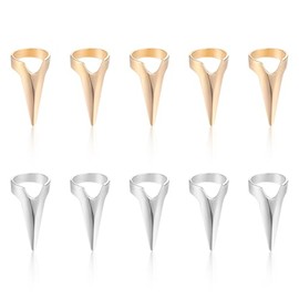 Giantree 10Pcs Braiding Aid Hair Parting Ring, Nail Covers Back Scratcher, Hair Parting Selecting Sectioning Tool, for Hair Braiding Supplies Cosplay 