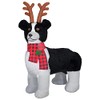 6' Gemmy Airblown Inflatbale Mixed Media Fuzzy Plush Border Collie