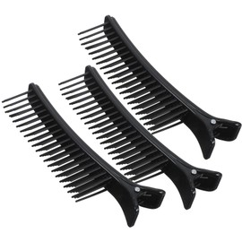 Beaupretty Teasing Clip Comb 3PCS Hairstylist Hair Clips Hair Coloring Styling Tools for Highlights Trimming Cutting Flat Iron Guide