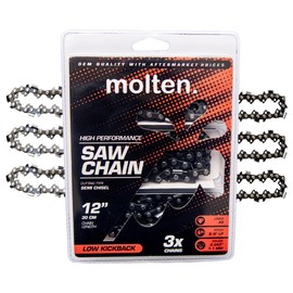 Dewalt 12 Inch Chainsaw Chain, Replaces Dewalt Chainsaw Chain DWO1DT612, Fits Models DCCS620B, DCCS621B, DCCS620P1, R45, LP-043-Replacement - Molten.