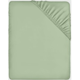 Utopia Bedding Fitted Sheet Double, Sage - Deep Pocket 14 inch (35 cm) - Easy Care - Soft Brushed Microfibre Fabric - Shrinkage and Fade Resistant - Bottom Sheet