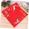 STOBOK Christmas Washable Fabric Tablecloth Festive Decorations for Party Home