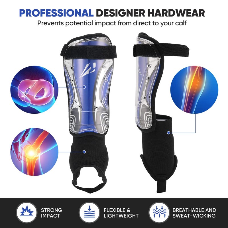 Soccer Football shin Guards with Low-Profile Flexible Super Protection,Great for