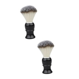 NOLITOY 2pcs Beard Wash Styling Brush Set Men's Boar Bristle Shaving Tool Gentle on Skin