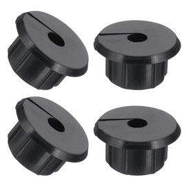 PATIKIL 4 Pcs Wall Bushing Grommet, Wall Cable Feed Through Bushings Cable Routing Kit for 1 Inch Wall Wire Hole Organizer Furniture Ethernet, Black