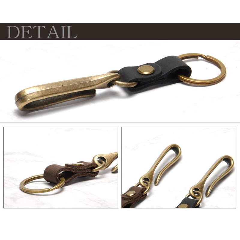 Grandios GD-BELTKY 2 Color Genuine Leather Key Ring Key Chain