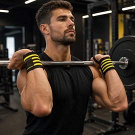 Weightlifting Wrist Wraps for Strength Training – Adjustable Elastic Wrist Support for Gym Lifting, Pull-Ups & Fitness