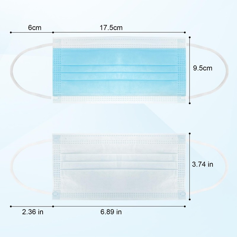 100 Pack Disposable Face Masks ASTM Level 2, Medical Grade